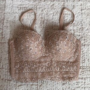 Rhinestone/Lace Bustier Top